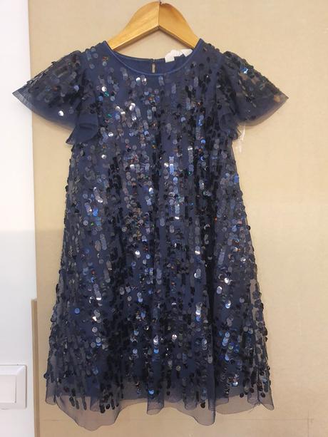 Flitrové šaty, h&m,122