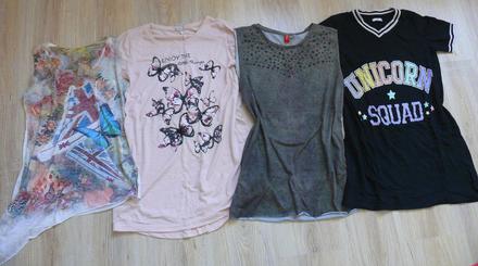 Predlžené tričká s/m 2eu/ks, s