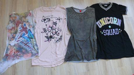 Predlžené tričká s/m 2eu/ks, s