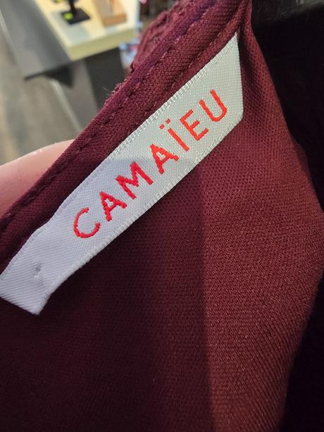 Bordové letné šaty, camaieu,36