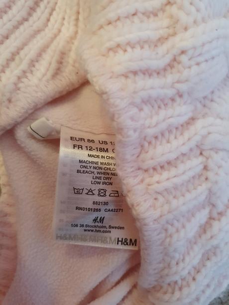 2x zimná čiapka dievčenska, h&m,86
