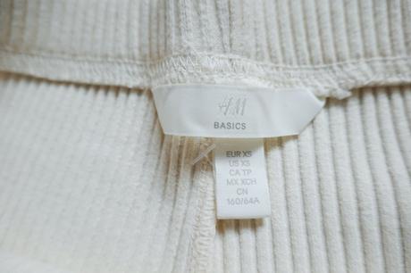 Vrúbkované úplet. nohavice h&m, h&m,xs