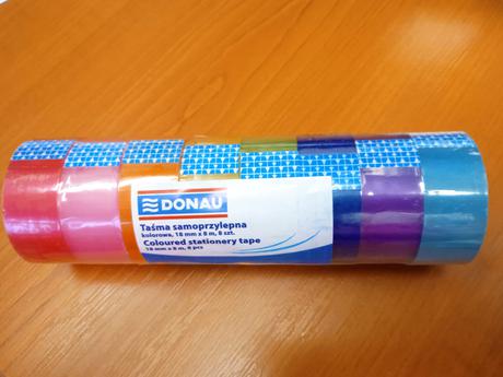 Farebné lepiace pásky 8 ks,