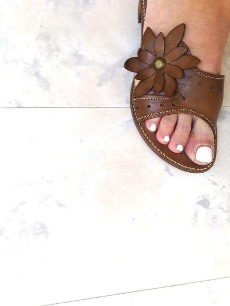 Luxusné celokožené šlapky, 38