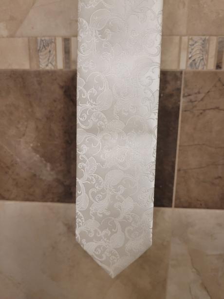 Kravata svadobna biela, 