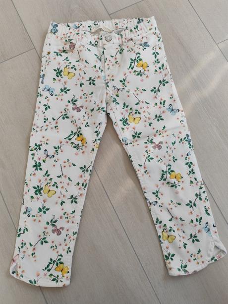 Predám dievčenské farebné rifle, h&m,128