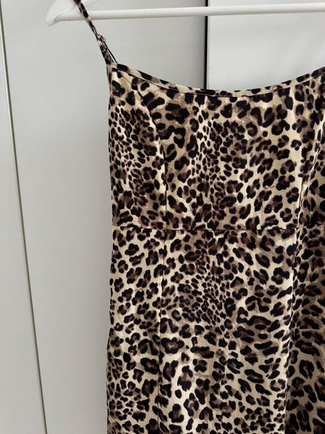 Leopardie šaty / leopard print maxi šaty, s