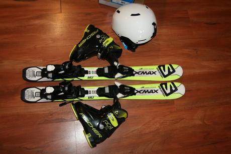 Detské lyže salomon xmax 80 cm , lyžiarky, salomon,80-89 cm