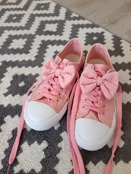 Ružové tenisky s mašľou, 38