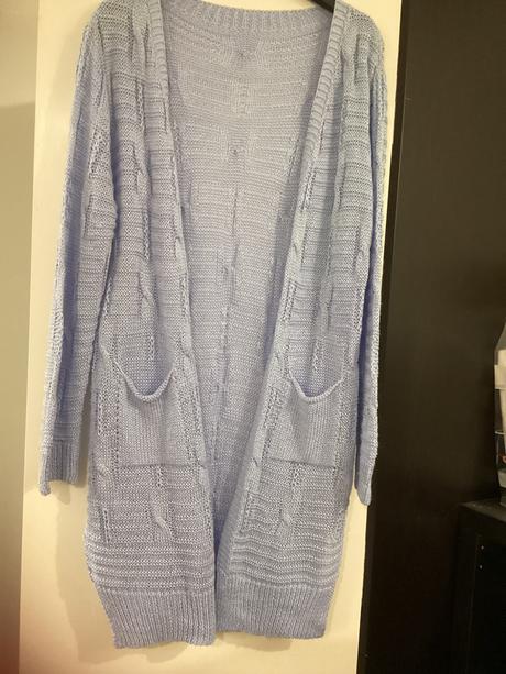 Sveter svetlomodrý bez zapínania, m