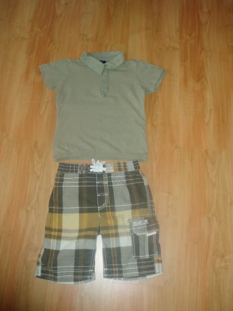 H&m kraťasy+tex basic tričko, h&m,110