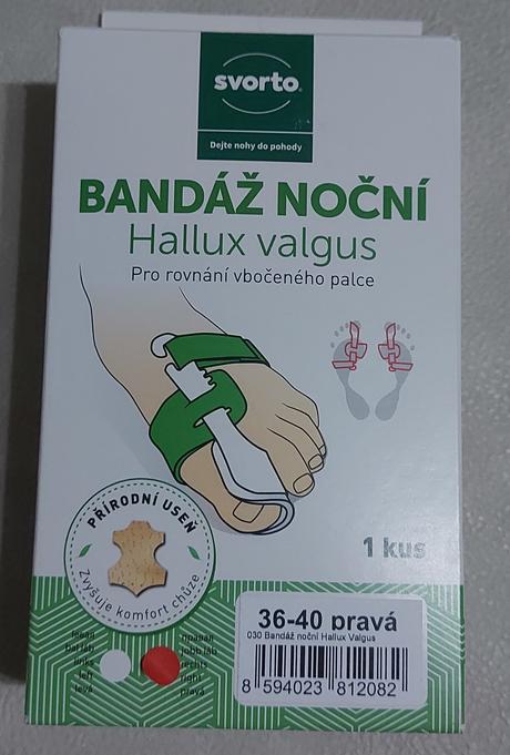 Nočná bandáž na halux, 