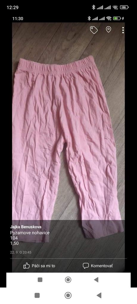 Pyžamove nohavice, 104