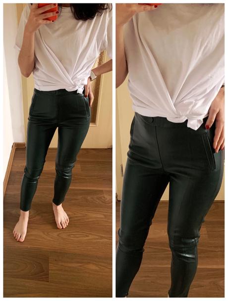 Koženkove nohavice zara, zara,xs