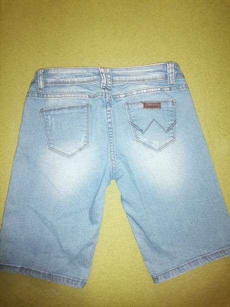 Dámske riflové krátke nohavice/kraťasy, dromedar,28