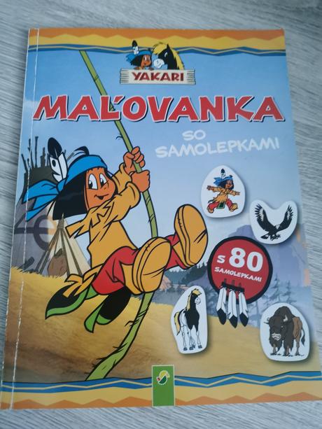 Omaľovánka indián so samolepkami,