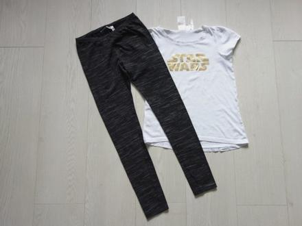 Tričko+legíny h&m star wars 134/140, h&m,134