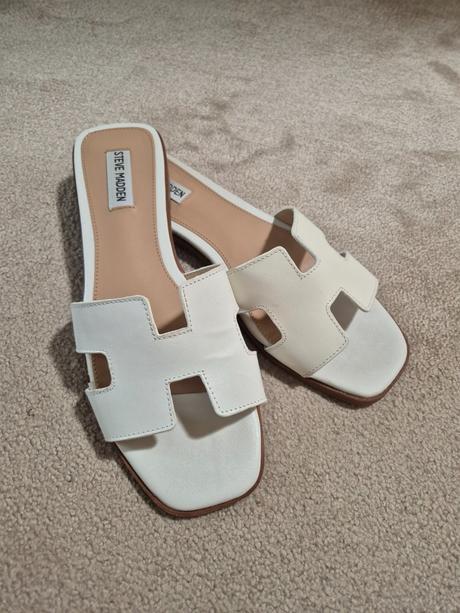 Steve madden dámske biele šľapky / sandále veľ. 41, steve madden,41