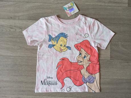 Batikované tričko disney ariel 104 a 110, primark,104