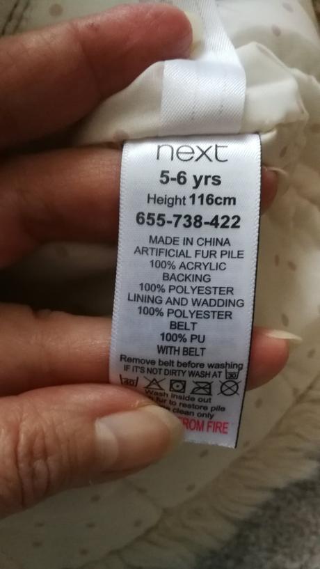 Bunda s kožušinou 5-6 r/116, next,116