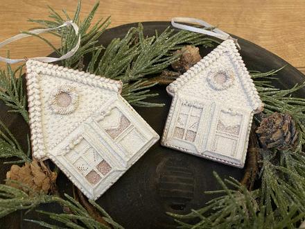 Medovník domček - perník s bielou polevou 2 ks, 