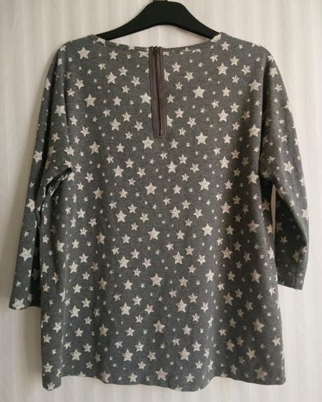 Dámsky sivý top s hviezdičkami, gina, gina,l