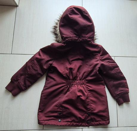 Bordová bunda, h&m,122