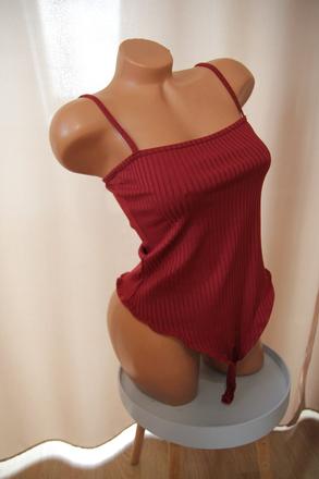 Bordový body top, miss guided, l