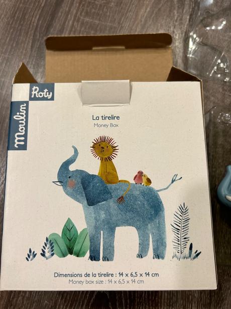 Moulin roty pokladnicka slonik modry, 