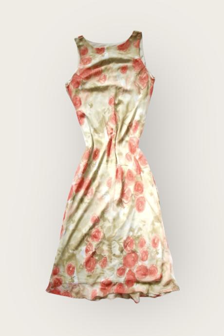 Dámske kvetované dlhé letné šaty na ramienka, l