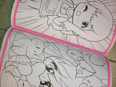 Manga kawaii color omaľovánka s nálepkami, 