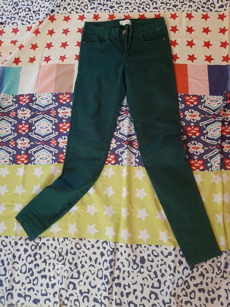 Tmavozelené rifle zara, zara,36