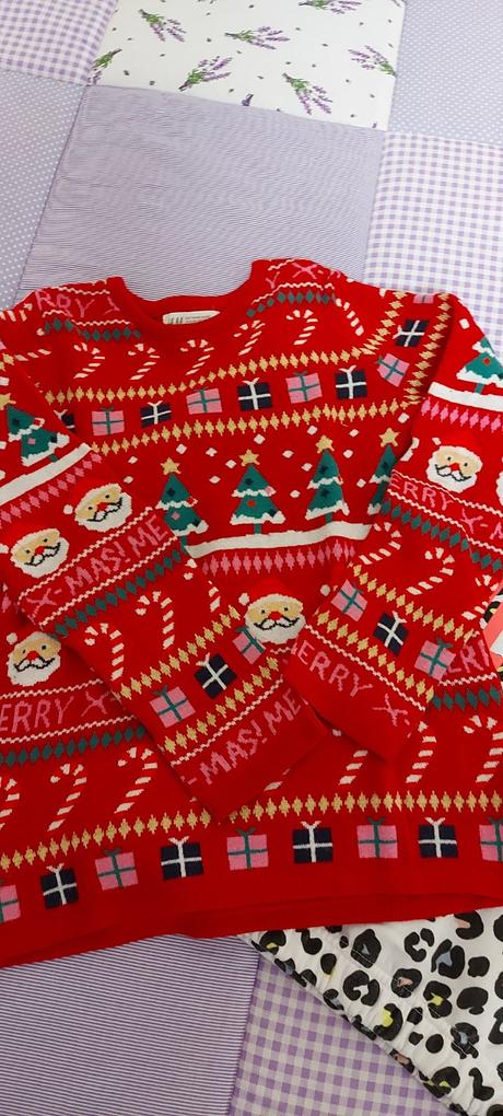 Vianočný sveter, h&m,140