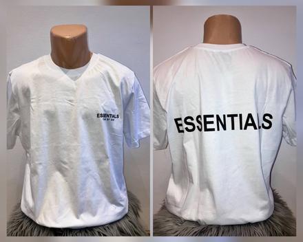 Pánske biele tričko krátky rukáv essential, m
