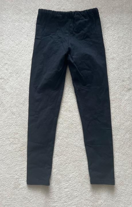 Čierne mierne zateplené legíny, h&m,128