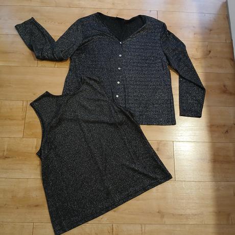 Elegantné tielko s kardigánom na gombíky, 48