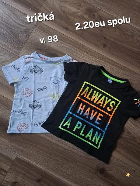 2x tričko, 98
