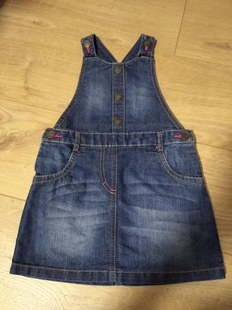 Riflové šaty / sukňa na traky, veľ.98, george,98