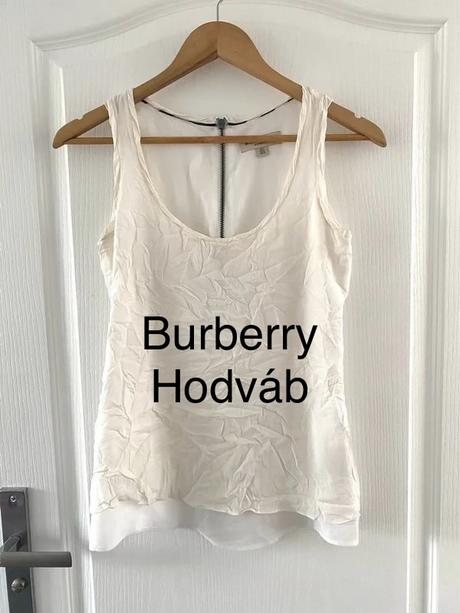 Luxusný hodvábny top burberry london, burberry,xs