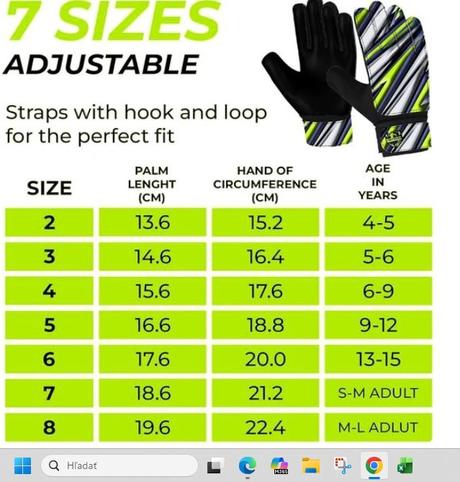 Fudbalove brankarske rukavice velkost 5, 