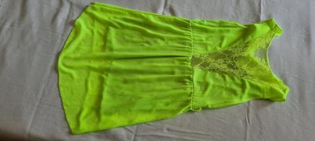 Neónovo žlté šaty na leto, 164