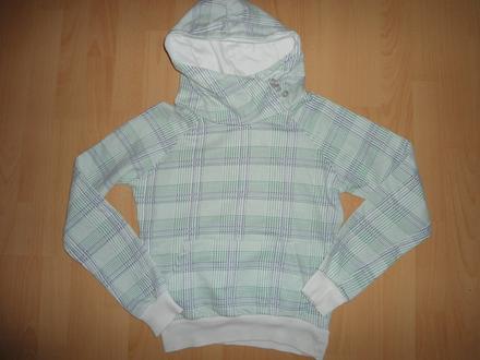 Bielo-zeleno-fialova mikina, xs