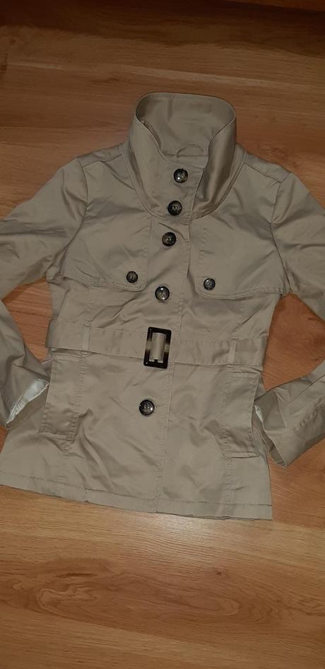 Prechodný krémový kabát h&m, h&m,s