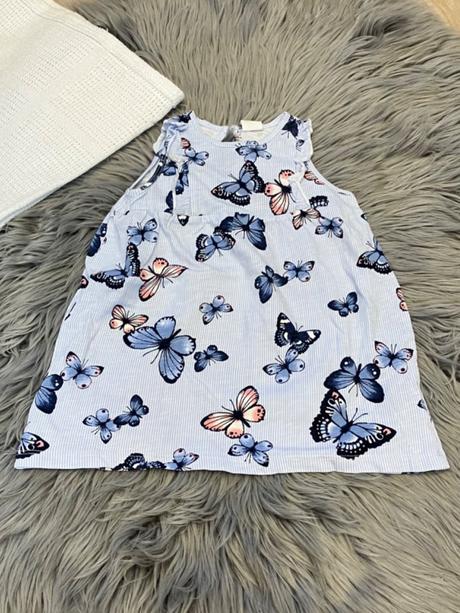 Dievčenské šaty s motýľmi h&m (80), h&m,80