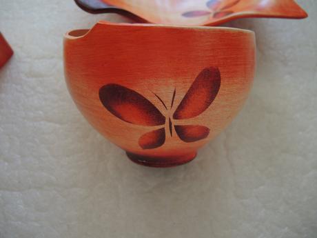 Keramický set s motýľom, 