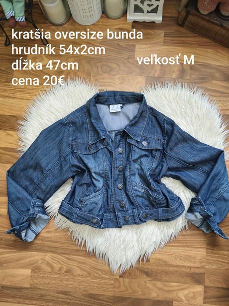 Dámska štýlová kratšia riflova bunda výpredaj, m