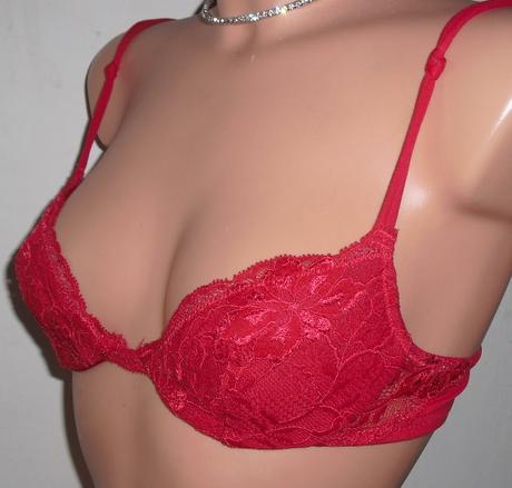 Cervena cipkovana podprsenka, 65b