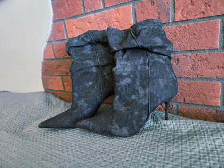 Zara prechodné čižmičky čierny denim, zara,40