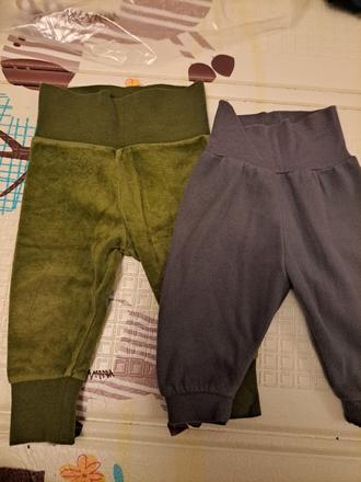 Velurove tepláky, rozm.62/68cm, 2ks, 62