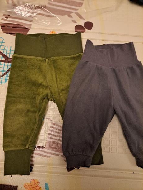 Velurove tepláky, rozm.62/68cm, 2ks, 62